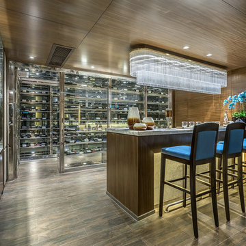 China Villa Customized Stainless Steel 8K mirror Natural Color Wine Cellar