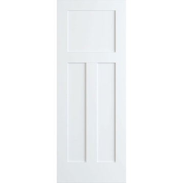 1+2 Panel Shaker Passage Door Primed, 28"x80"x1.375"
