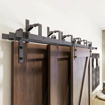 Triple Track Bypass Barn Door Hardware Kit | Quick Ship