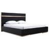 Modrest Cartier Black + Rose Gold Bed + Nightstands, Queen