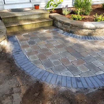 New retaining wall, garden and new sidewalk