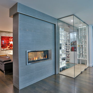 Contemporary Wine Cellar with Water Feature