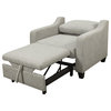 Marley Stain-Resistant Fabric Sleeper Chair, Gray
