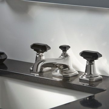 For Loft by Michael S Smith Sink Faucet, Black Crystal Handles