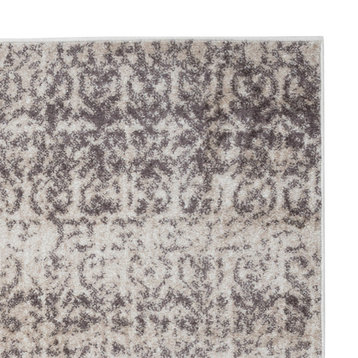 Murillo Abstract Waterfalls Rug - Cream and Taupe - 5' 3" X 7' 3"