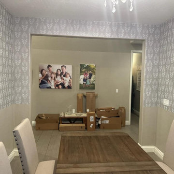 Wallpaper installation Dining Room in Visalia