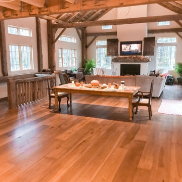 Hickory Plank Flooring, Open Concept Great Room