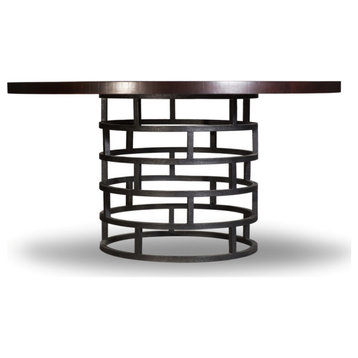 Gables 60" Dining Table, wire brushed Ebony