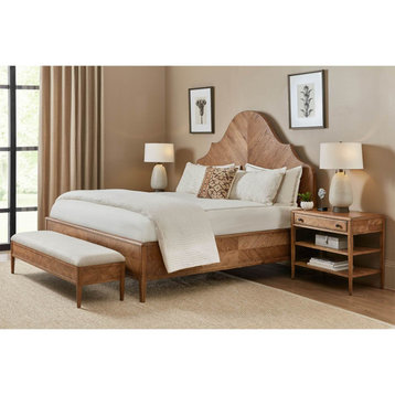 Modern Rustic Oak Queen Bed
