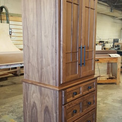 Elegant Walnut Wardrobe - Armoires And Wardrobes