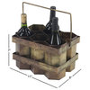 Zimlay Rustic Brass Gold Six-Bottle Wine Holder 29347