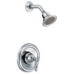 Moen - Moen Brantford Posi-Temp Shower Only, Chrome - With intricate architectural features that transcend time, Brantford faucets and accessories give any bath a polished, traditional look. Classic lever handles, a tapered spout and globe finial give this collection universal appeal.