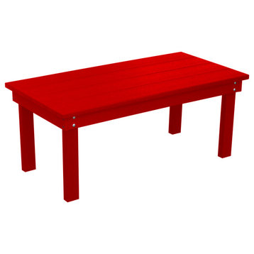 Poly Hampton Coffee Table, Bright Red