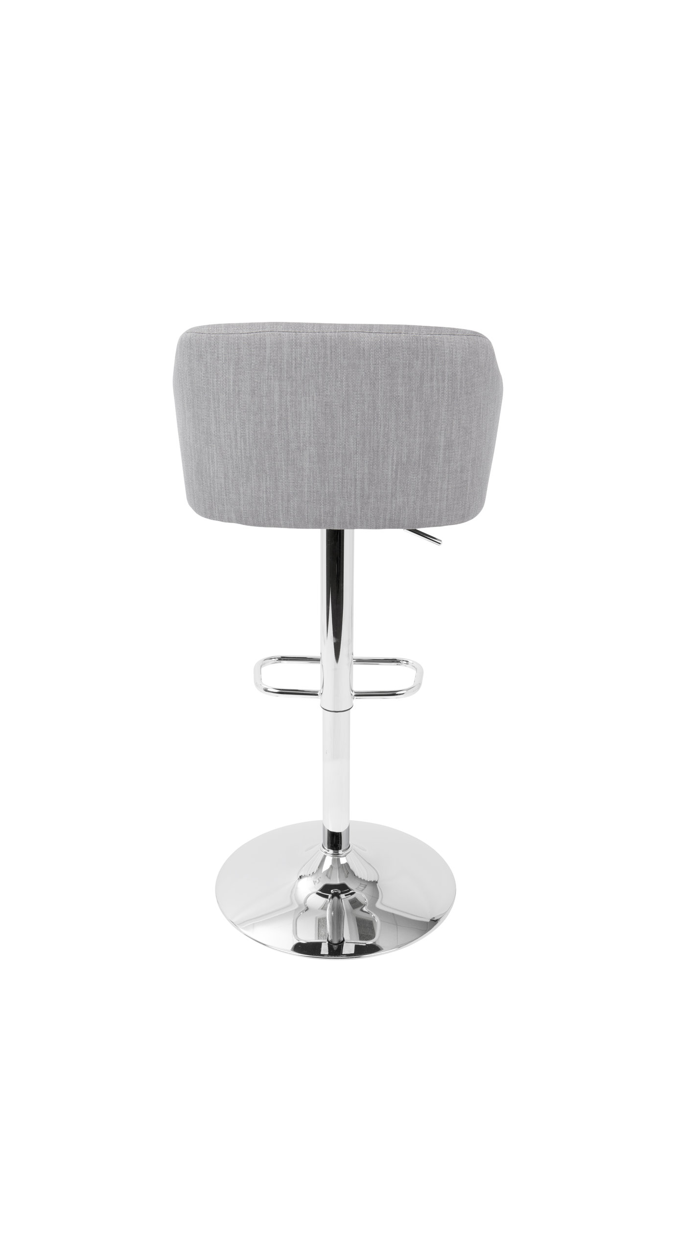 LumiSource Daniella Adjustable Height Barstool, Light Gray