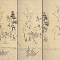 Panoramic Chinoiserie wallpaper mural - Products