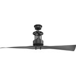 Progress Lighting - Spades 56" Ceiling Fan - The 56" Spades ceiling fan features a sleek contemporary two-blade design that is finished in Graphite. Spades features a dual mount system, an energy saving DC motor and ABS composite blades. A full function remote control with batteries is included.