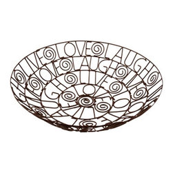 Mira (Bowl) - Live, Laugh, Love Wire Fruit Bowl, Mira - Fruit Bowls And Baskets