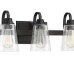 Craftmade - Grace 3-Light Bathroom Vanity Light in Espresso - This 3-light bathroom vanity light from Craftmade is a part of the Grace collection and comes in a espresso finish. It measures 21" wide x 8" high. Uses three standard dimmable bulbs. This light would look best in a bathroom. For indoor use.  This light requires 3 , . Watt Bulbs (Not Included) UL Certified.