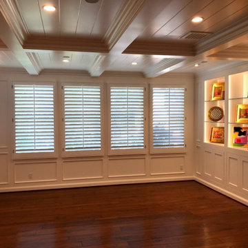 Huntington Beach wainscoting and coffered ceiling