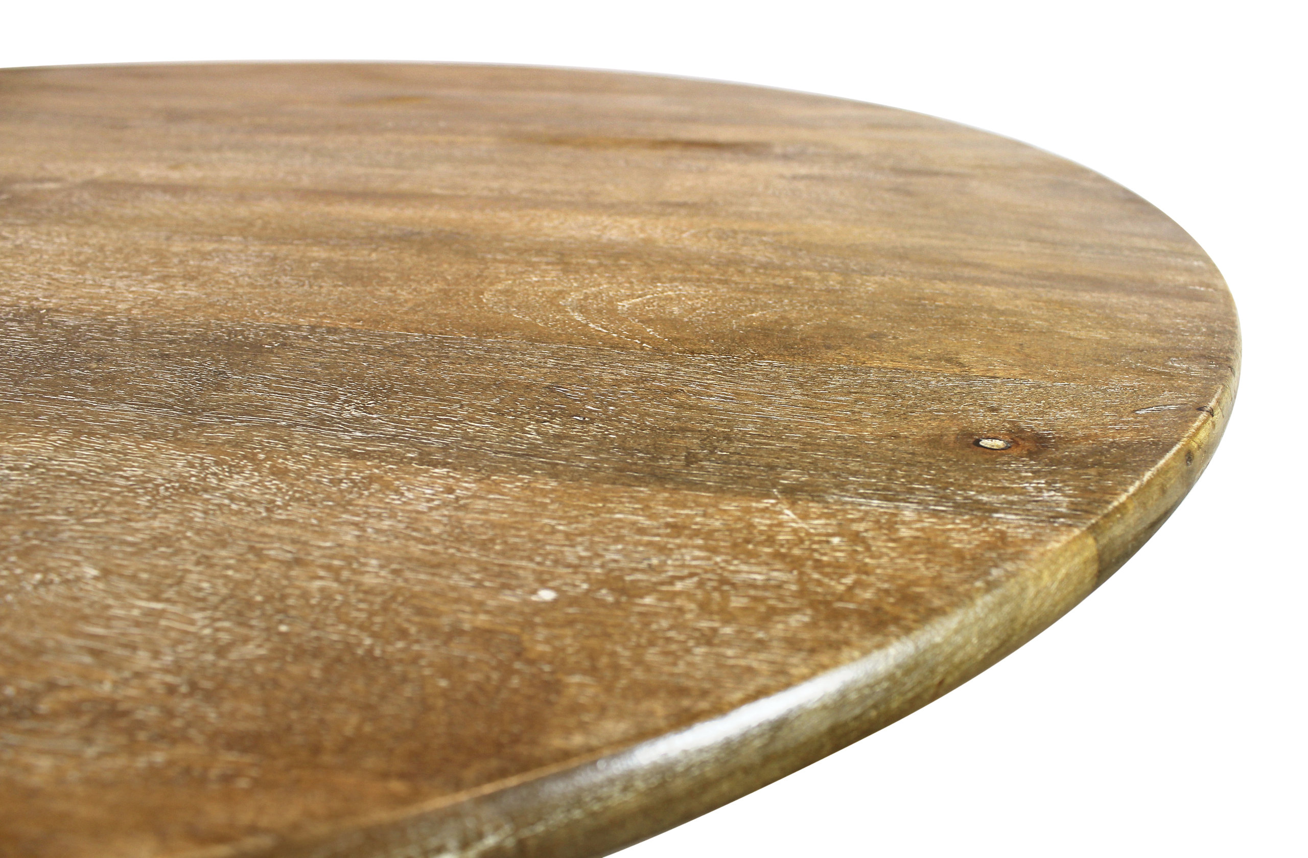 Jaden Round Counter Table in Mid-Century Distressed Natural Finish on ...