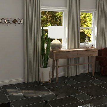 Masculine Modern Den & Kitchen Remodel