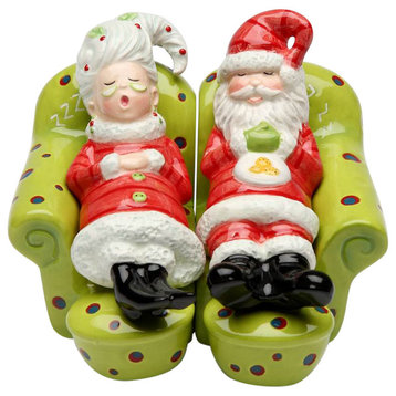 Chiling Out Mr. and Mrs. Claus Salt and Pepper Shaker