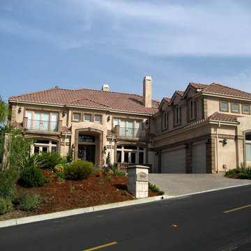 French style home on hill