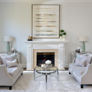 Contemporary Area Rug in White Living Room