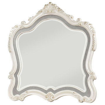 Acme Mirror in Pearl White Finish 23544