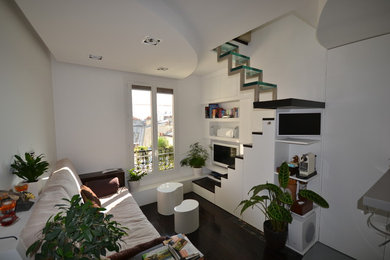 Aménagement d'une salle de séjour contemporaine.