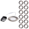 12-Pack 4"Ultra-Thin LED Recessed Light With J-Box, Satin Nickel, 2700K