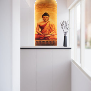Foyer: Serene Buddha Niche