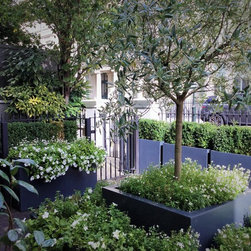 Bespoke Fibreglass Planters for a London Front Garden - Outdoor Plant Pots & Planters