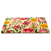 DII 30x18" Modern Coir Fabric Bright Blossom Doormat in Multi-Color