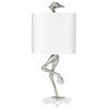 Ibis Table Lamp, 1-Light, Silver Leaf, Resin, 35"H (10362 MDRE8)