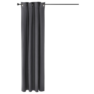 Furinno Collins Blackout Curtain, 52"x84", 2 Panels, Dark Gray