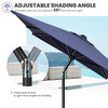 9 x 5 ft Outdoor Rectangular Market Umbrella Rectangular Tilting Parasol, Nav