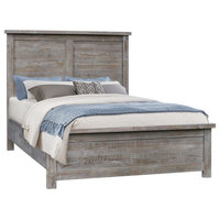 Denver Light Gray Wooden Platform Bed, King