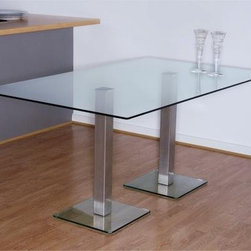 Dundee Dining Table 1300 x 700 mm with Stainless Steel pedestals - Dining Tables