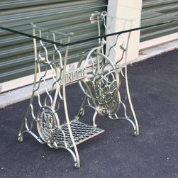 Vintage Table-Converted from 1915 Singer Frame - Side Tables And End Tables