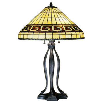 30H Greek Key Table Lamp 605