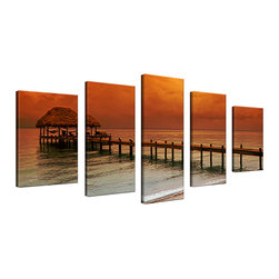 Ready2HangArt - Ready2HangArt Bruce Bain 'Belize Storm' 5-pieceSet Canvas Wall Art - Prints And Posters