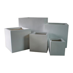 Fibrestone Contemporary Cube - Outdoor Plant Pots & Planters