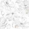 Grey Floral Dreams Peel & Stick Wallpaper