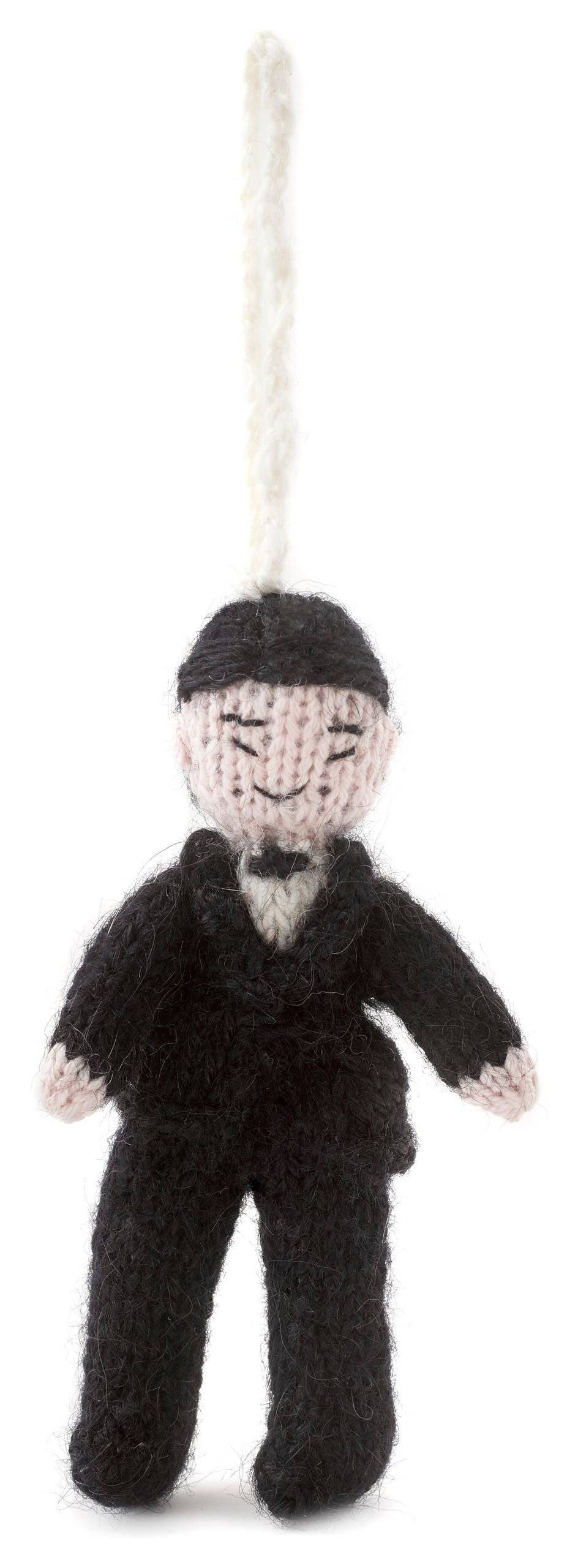 Asian Groom Hand Knit Wedding Ornament Arcadia Home main image 0