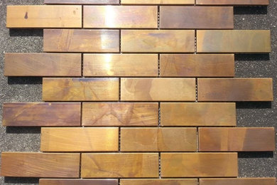 Subway Copper Mosaic Tiles