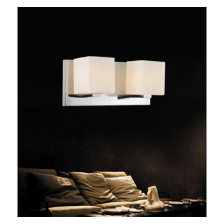 Picture of Satin Nickel 2-Light Bathroom Vanity Light with Satin Nickel finish, 5. ...
