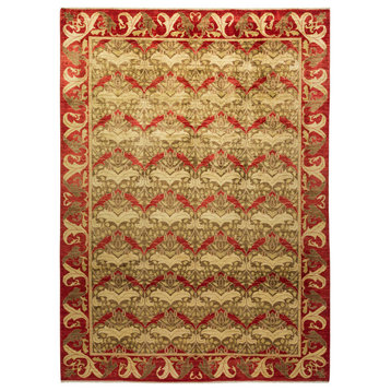 Arts and Crafts, Hand-Knotted Area Rug, 8'2"x11'5", Fawn