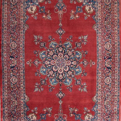 Antique Persian Kashan rug 4'4 X 7'1 - Area Rugs