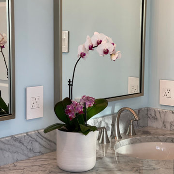Legrand outlets and beautiful orchid